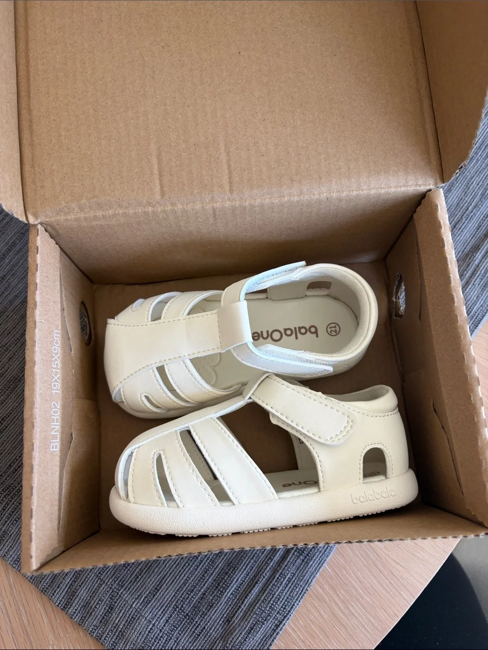 Balabala Kids White Sandal - Soft Leather Look Toddler Shoes